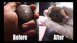 Restoring and Polishing Old Pocket Watch with a Dremel [upl. by Jennette]