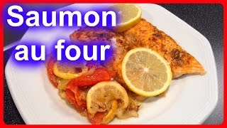 Saumon au four  Salmon in the oven recipe [upl. by Ahtnamys]