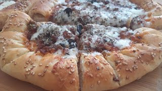 بيتزا احسن من المطاعم بألف مرة 🍕 La meilleure recette de pizza mieux que celle des restaurants [upl. by Frayne]