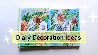 First Page Diary Decoration ideas 😍❤️ bulletjournal journal 2024 diary [upl. by Merete508]