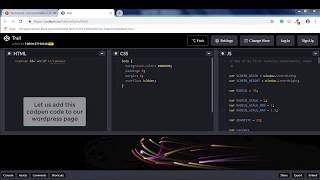 How to add codpen code to wordpress page [upl. by Airetas]