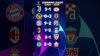 Resultados jornada 1 día 1 Champions League 2024  2025  Resultados champions league hoy [upl. by Hbahsur239]