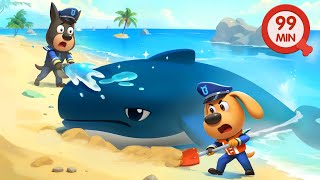 Saving Humpback Whale  Kids Cartoons  Police Rescue  Sheriff Labrador [upl. by Eimyaj]