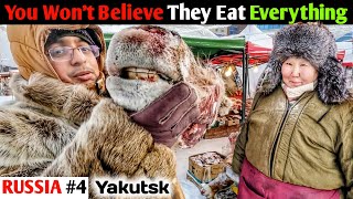 Insane Frozen Animal Market of Worlds Coldest City Yakutsk Russia 🇷🇺😱 [upl. by Riamo]