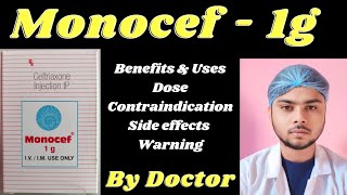 Monocef injection 1g  Uses Dose contraindication Side effects सब कुछ जानने वाले हैं [upl. by Rauscher]