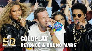 Coldplays FULL Pepsi Super Bowl 50 Halftime Show feat Beyoncé amp Bruno Mars  NFL [upl. by Odel]