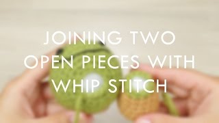 Joining open pieces with whip stitch righthanded  Kristi Tullus [upl. by Aisayt]