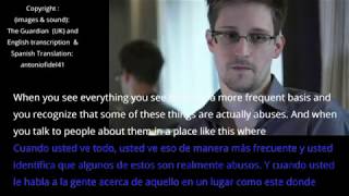 Edward Snowden whistleblower interview transcripción español [upl. by Bennie609]