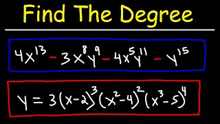 How To Find The Degree of a Polynomial  Precalculus [upl. by Averi374]