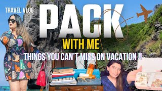 Pack With Me For Phuket 🇹🇭 Things You Can’t Miss On Vacation 🏖️ Nails 💅🏼 Shopping 🛍️ amp Packing 🧳 [upl. by Alesiram]