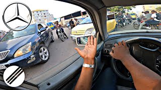 1994 MERCEDESBENZ C180 W202 POV DRIVE IN AFRICAN CITY🇨🇩 [upl. by Athelstan838]