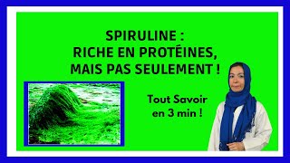 SPIRULINE  Bienfaits Utilisations Contreindications en 3 min [upl. by Icats]