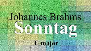 Sonntag by Johannes Brahms in the key of E major piano accompaniment [upl. by Boak]