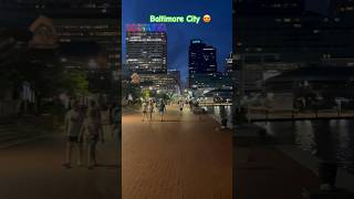 Nightlife 4K at Baltimore Maryland Mesmerizing View of city Downtown [upl. by Dyane]