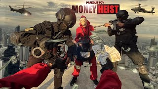 MONEY HEIST PARKOUR  BELLA CIAO REMIX POLICE FIGHT BACK [upl. by Norman]