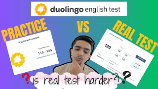 Duolingo Practice test vs Duolingo Real test comparison Is real test harder than the practice test [upl. by Eednus]