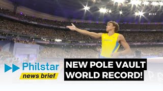 Armand Duplantis sets new world record at Paris Olympics [upl. by Ojibbob]