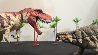 Ceratosaurus vs Ankylosaurus  Hammond Collection Stop Motion [upl. by Aneehsit]