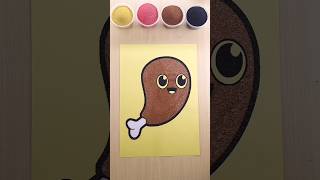 Sand painting meat art sandart shorts kidscoloring [upl. by Paradies908]