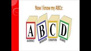 Writing Learning Objectives The ABCD Method [upl. by Land22]