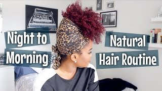 Night to Morning Natural Hair Routine [upl. by Ecidnak176]