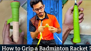 How to Grip a Badminton Racket Hindi [upl. by Schoenberg634]