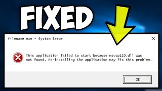 2024 Fix Missing msvcp110dll on Windows 10 [upl. by Mikol393]