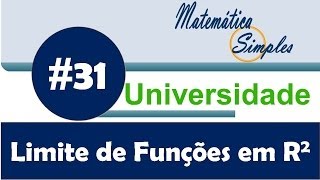 Aula 31 Ensino Universitário  Limites de Funções com Duas Variáveis [upl. by Huang503]