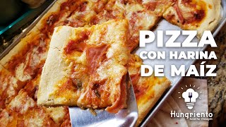 Como hacer una pizza de jamon york y queso [upl. by Enilreug]