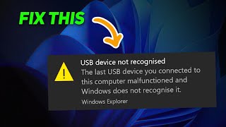 How to Solve USB Device Not Recognized in Windows 10  11  Fix USB device not recognized 3 Ways [upl. by Shelden885]