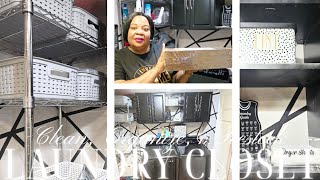 Clean Organize amp Restock with Me 2024  Laundry RoomCloset [upl. by Nosnev220]