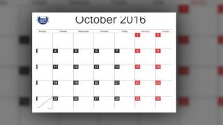 October 2016 calendar [upl. by Yecaw]