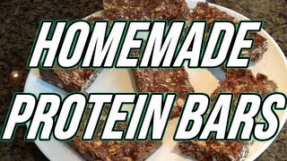 EASIEST HOMEMADE PROTEIN BARS ONLY 4 INGREDIENTS [upl. by Branen974]