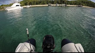 Dinghy trip isla de Ramos isleta marina palomino island icacos island cayo piñero [upl. by Eetsirk342]