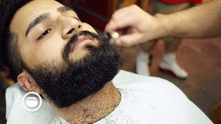 Square Beard Trim at the Barbershop [upl. by Lednam417]