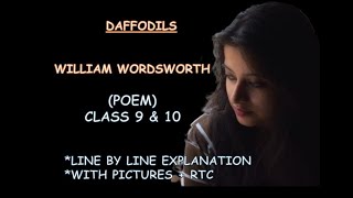 DAFFODILS BY WILLIAM WORDSWORTH ICSE POEM LINE BY LINE EXPLANATION  IMPORTANT RTC [upl. by Eyllib]