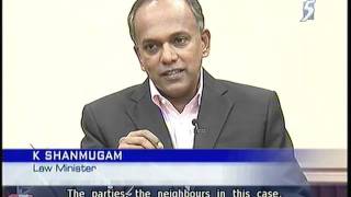 Law Minister Shanmugam clarifies on PRC against Indian neighbour cooking curry  16Aug2011 [upl. by Terence]