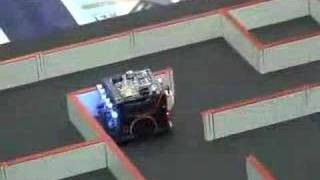 IREX 2007 Half Size Micromouse Robot Debut [upl. by Atiuqal]