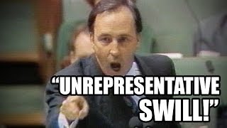 Unrepresentative swill 1989 The collected insults of former PM Paul Keating  ABC News [upl. by Aisset]