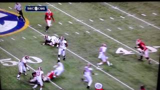 Quinton Dial Cheap Shot on Aaron Murray 2012 SEC Championship UGA Alabama Dirty Play Cheap Shot [upl. by Goldshlag]