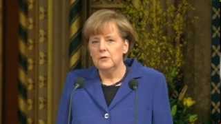 Angela Merkel Speaking English to British Parliament [upl. by Nonnaihr]