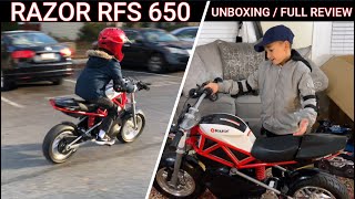 Razor RSF650 Electric Street Bike  Unboxing amp Full Review [upl. by Anbul671]