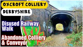 Oxcroft Colliery Derbyshire Explore of Colliery and Disused Railway Branch [upl. by Truelove]