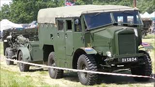 1944 Morris C8 4X4 Truck towing 25pdr and limber at the Overlord Show 2024 [upl. by Calypso]