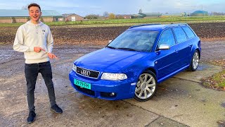 RIJDEN MET DE LEGENDARISCHE AUDI RS4 UIT 2001 [upl. by Treborsemaj]