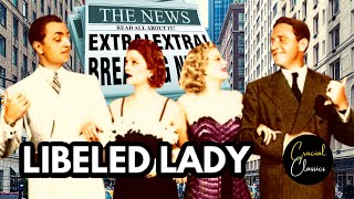 Libeled Lady 1936 Myrna Loy Jean Harlow Spencer Tracy William Powell first time watch reaction [upl. by Lennahc]