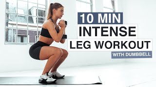 10 MIN INTENSE LEAN LEGS WORKOUT  With Dumbbell [upl. by Asilrahc364]