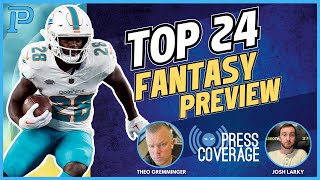 2024 Fantasy Football Rankings Top 24 Players Best Ball Strategy ADP Targets  Expert Tips [upl. by Yrred384]