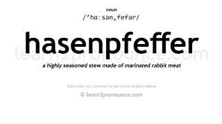 Pronunciation of Hasenpfeffer  Definition of Hasenpfeffer [upl. by Annadroj917]