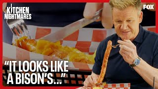 4 Minutes of Gordon Ramsay Roasting Restaurant Dishes  Compilation  Kitchen Nightmares [upl. by Amalburga72]